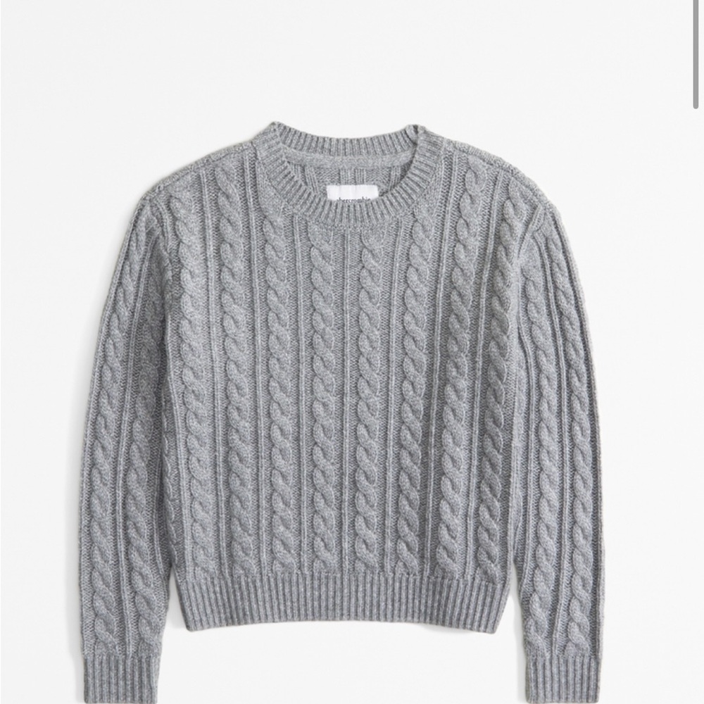 Abercrombie Kids Gray Cable Knit Sweater
